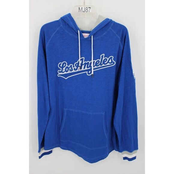 MITCHELL & NESS LOS ANGELES BLUE HOODIE SIZE LARGE COOPERSTOWN COLLECTION NWOT - Picture 1 of 9